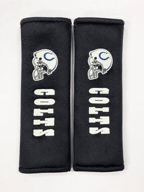 NFL Colts Black and White Helmet Logo Seatbelt Shoulder Pads
